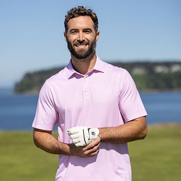 Cutter & Buck Pike Eco Diamond Dot Print Recycled Mens Polo Thumbnail