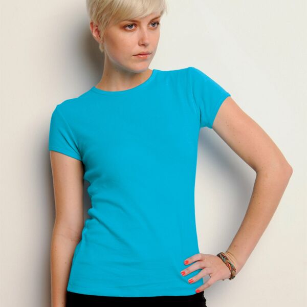 +CANVAS Ladies' Baby Rib Short-Sleeve Tee Thumbnail