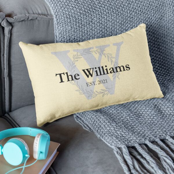 Linen Rustic Pillow Cover 12 x 20 With Filling Thumbnail