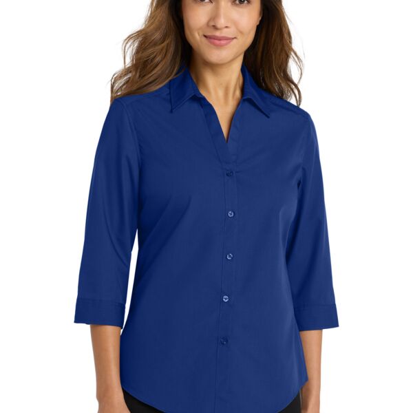 Osceola Clerk Ladies 3/4 Sleeve Carefree Poplin Shirt Thumbnail
