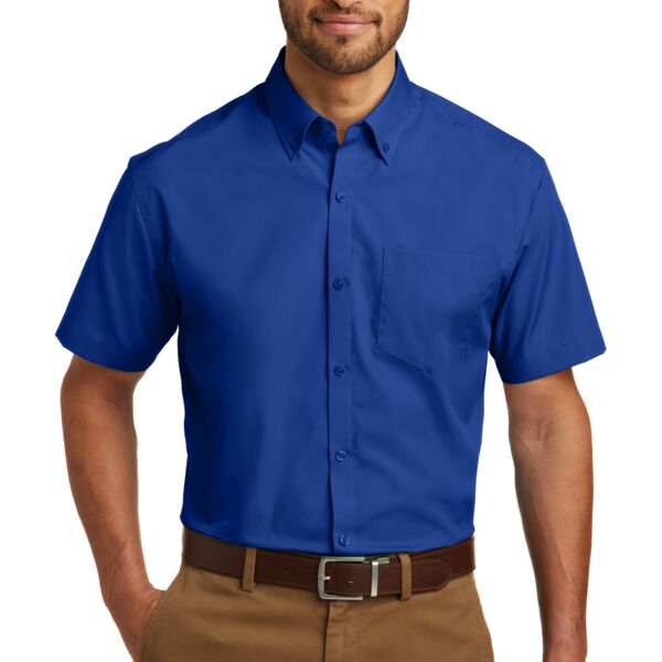 Osceola Clerk Mens Short Sleeve Carefree Poplin Shirt Thumbnail