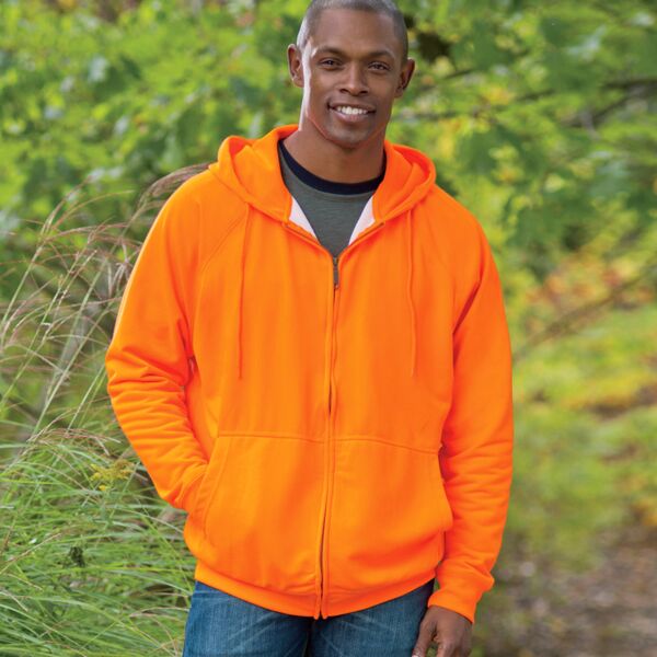 UltraClub Adult Rugged Wear Thermal-Lined Full-Zip Hooded Fleece Thumbnail