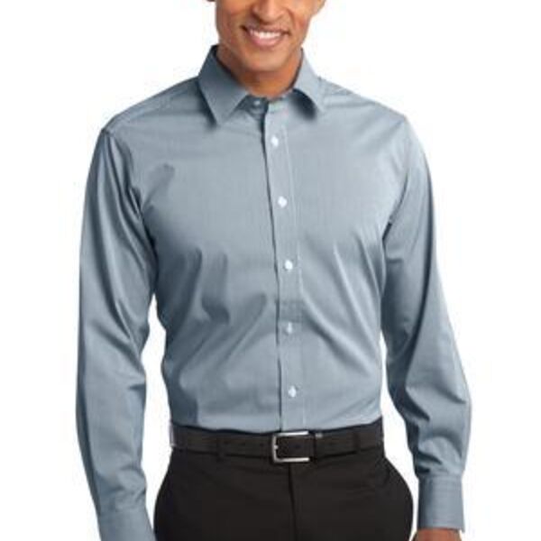 Fine Stripe Stretch Poplin Shirt Thumbnail