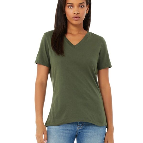 Ladies' Relaxed Jersey Short-Sleeve V-Neck T-Shirt Thumbnail