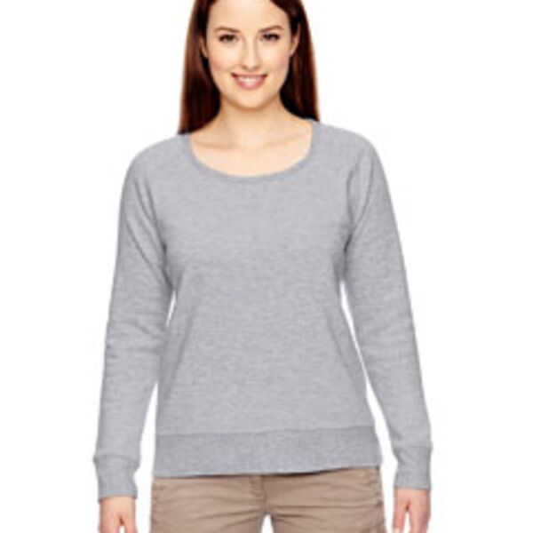 Ladies' 7 oz. Organic/Recycled Heathered Fleece Raglan Pullover Thumbnail