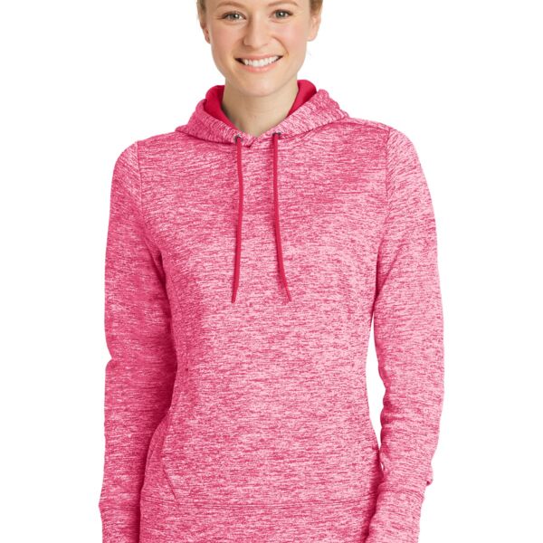 Sport Tek Ladies PosiCharge ® Electric Heather Fleece Hooded Pullover - S Thumbnail